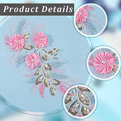 Polyester Embroidery Lace Cloth Patches&nbsp;AJEW-WH20070-078
