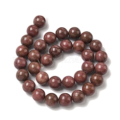 Natural Rhodonite Round Bead Strands&nbsp;G-J302-10-12mm-01