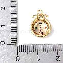 Brass Micro Pave Cubic Zirconia Pendants&nbsp;X1-KK-U064-13G