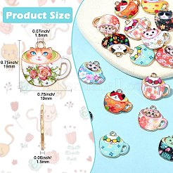 24Pcs 12 Colors Alloy Enamel Pendants&nbsp;FIND-CJ0003-87