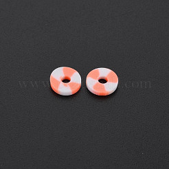 Handmade Two Tone Polymer Clay Beads&nbsp;CLAY-N008-B010C