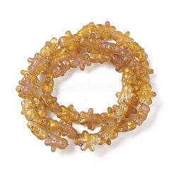 Full Rainbow Plated Forsted Electroplate Glass Beads&nbsp;GLAA-P005-FR06