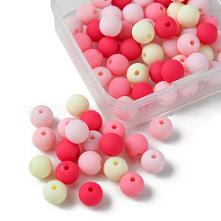 70Pcs Rubberized Style Acrylic Beads&nbsp;MACR-FS0001-71B