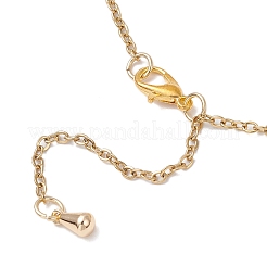 2Pcs 2 Colors Handmade Gold Sand Lampwork Round Pendant 304 Stainless Steel Cable Chain Necklaces&nbsp;NJEW-JN05376