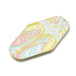 Twelve Constellations Alloy Enamel Big Pendants&nbsp;ENAM-D305-06G-G