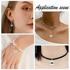 40Pcs 10 Style Alloy Enamel Pendants Light Gold&nbsp;ENAM-SC0002-95