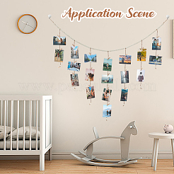 Wall Hanging Photo Display with Wooden Beads Garland&nbsp;AJEW-WH20011-54D