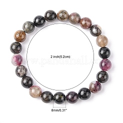 Multicolor Tourmaline Stretch Bracelets&nbsp;BJEW-C259-8mm-3