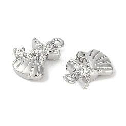 Brass Micro Pave Cubic Zirconia Charms&nbsp;KK-I719-39P