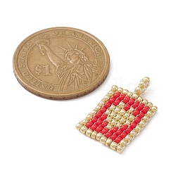 Handmade Loom Pattern Seed Beads&nbsp;PALLOY-MZ00159