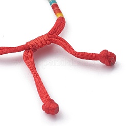 Rainbow Nylon Cord Braided Bracelets&nbsp;BJEW-Z008-03