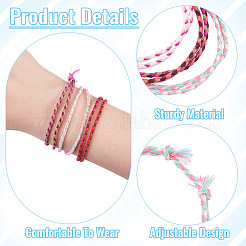 7Pcs 7 Colors Bohemian Cotton Cord Braided Bracelets&nbsp;BJEW-TA0001-29