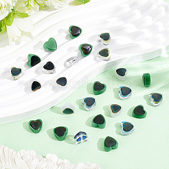 50Pcs 5 Colors Two Tone Glass Mood Beads&nbsp;GLAA-PA0001-45