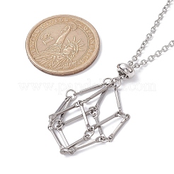 Crystal Holder Cage Necklace&nbsp;X-NJEW-JN04585