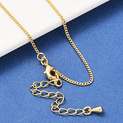 Long-Lasting Plated Brass Curb Chain Necklaces&nbsp;NJEW-K112-07G-NF