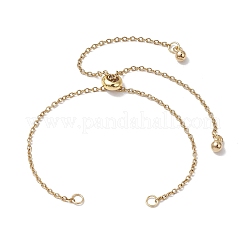 2Pcs 2 Colors Adjustable 304 Stainless Steel Cable Chains Bracelets Making&nbsp;AJEW-JB01216