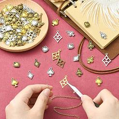 120Pcs 15 Styles Tibetan Style Alloy Pendants&nbsp;FIND-CJ0005-06