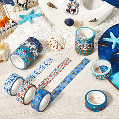 12 Rolls Sea Animals Theme Adhesive Paper Tapes&nbsp;DIY-WH20009-47C