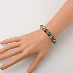 Natural Gemstone Round Bead Stretch Bracelets&nbsp;BJEW-JB01506-05