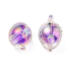 UV Plating Rainbow Iridescent Acrylic Beads&nbsp;OACR-F004-07A