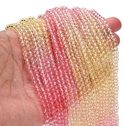 Transparent Painted Glass Beads Strands&nbsp;X1-DGLA-A034-T3mm-A09