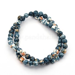 Synthetic Ocean White Jade Round Bead Strands&nbsp;X-G-M165-8mm-15