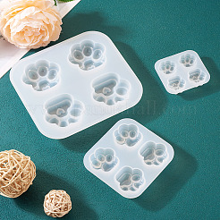 3Pcs 3 Style Paw Print Shape DIY Silicone Molds&nbsp;DIY-TA0005-22