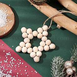 Star Wood Beads Pendant Decorations&nbsp;HJEW-TA00299