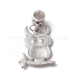 Tibetan Style Alloy European Dangle Charms&nbsp;PALLOY-WH0067-13AS