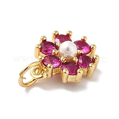 Rack Plating Brass Micro Pave Cubic Zirconia Charms&nbsp;KK-A160-22E-G