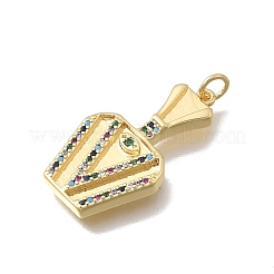 Brass Micro Pave Cubic Zirconia Bottle Pendants&nbsp;KK-D431-051A-01