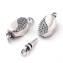 925 Sterling Silver Bayonet Clasps&nbsp;STER-D035-20AS