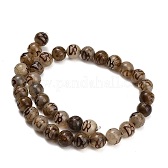 Tibetan Style dZi Beads Strands&nbsp;GG-CBA4812-B07-10MM