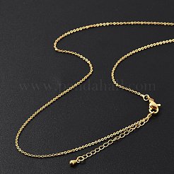 Brass Rolo Chains Necklaces for Women&nbsp;NJEW-D302-43G