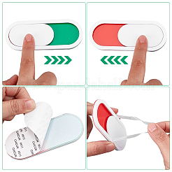 14Pcs Acrylic Red Green Slider Indicator Door Sign&nbsp;AJEW-WR0003-20A