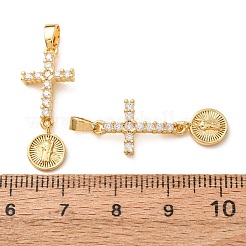 Religion Brass Pave Clear Cubic Zirconia Pendants&nbsp;CU-CBA40F6-01G