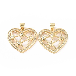 Brass Micro Pave Cubic Zirconia Pendants&nbsp;ZIRC-P106-04LG-02