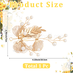 Alloy with Plastic Pearl Ornament Accessories&nbsp;FIND-WH20030-11C-G