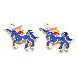 Rack Plating Alloy Enamel Pendants&nbsp;ENAM-T011-136A
