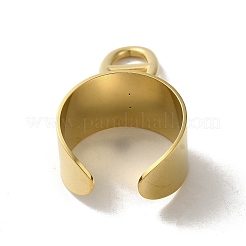 304 Stainless Steel Open Cuff Rings&nbsp;RJEW-K258-04G