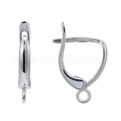 Anti-Tarnish Rhodium Plated 925 Sterling Silver Leverback Earrings&nbsp;STER-K168-003P