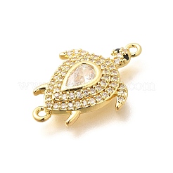Brass Micro Pave Cubic Zirconia Conector Cahrms&nbsp;KK-Q040-02D-G