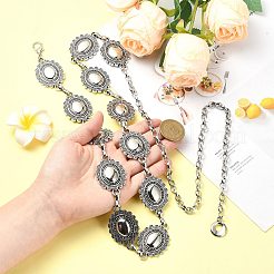 Oval Link Chain Waist Chains&nbsp;AJEW-CJC0006-03AS