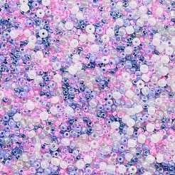 12Pcs 4 Style Moon & Star Transparent Spray Painted Glass Beads&nbsp;GLAA-FS0001-67