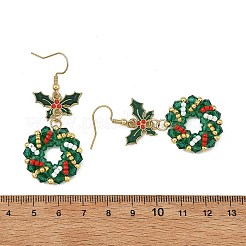 304 Stainless Steel Glass Dangle Earrings&nbsp;EJEW-MZ00805