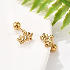 304 Stainless Steel Stud Earrings&nbsp;STAS-E502-04G-01