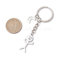 2Pcs 304 Stainless Steel  Keychains&nbsp;KEYC-JKC01165