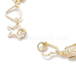 Handmade Butterfly Starfish Heart Brass Link Chain Bracelet Making&nbsp;AJEW-JB01150-19