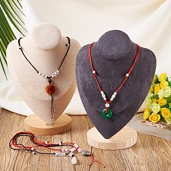 24Pcs 6 Styles Polyester Braided Beads Cord Necklace Making&nbsp;MAK-TA0001-21