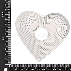 Heart 201 Stainless Steel 3D Rotating Hanging Wind Spinner&nbsp;STAS-C166-03A-P